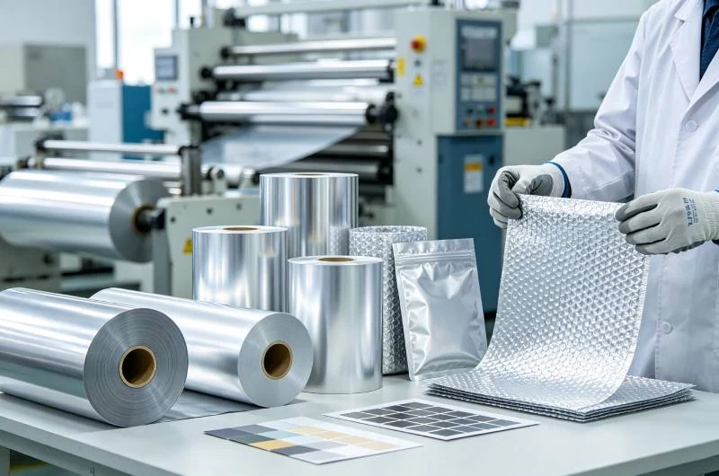 Custom aluminum foil lamination and barrier packaging materials