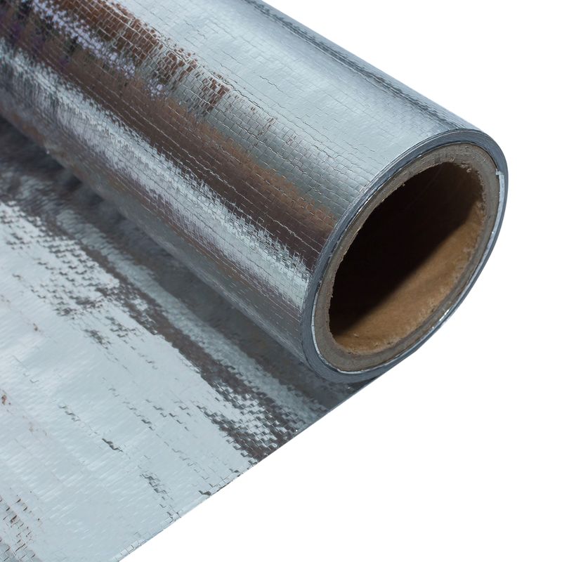 Woven foil reflective insulation facing